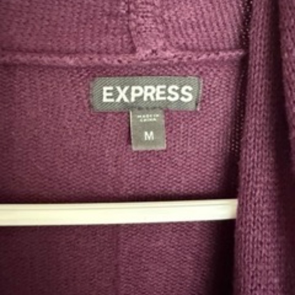 Express Plum Cardigan Sweater - Size M - Picture 2 of 3